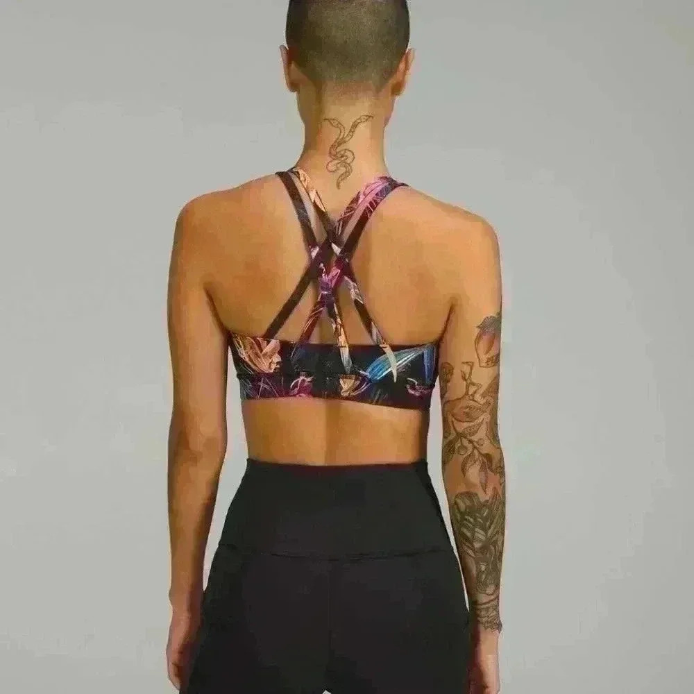 Lululemon Veiled Floral Black Multi Bra - Picture 3 of 6